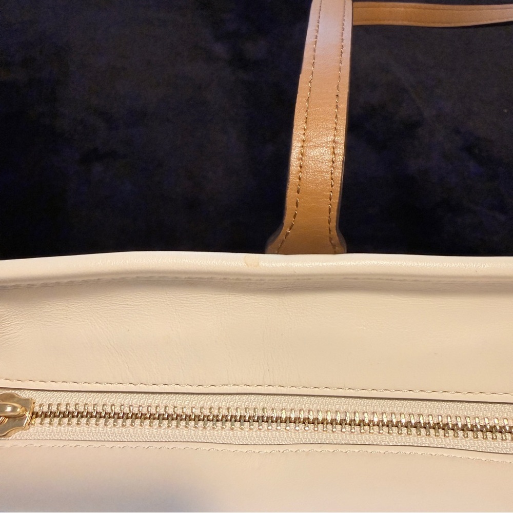 Coach 2020 Chalk Signature Horse & Carriage Leather Jacquard City Zip Tote Bag - Picture 12 of 12